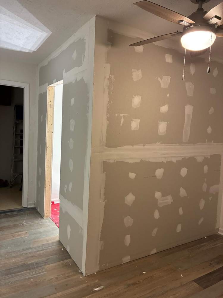 Closet framing and drywall: Drywall finished