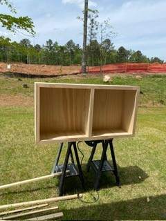 Mudroom bench and storage: Cabinet box