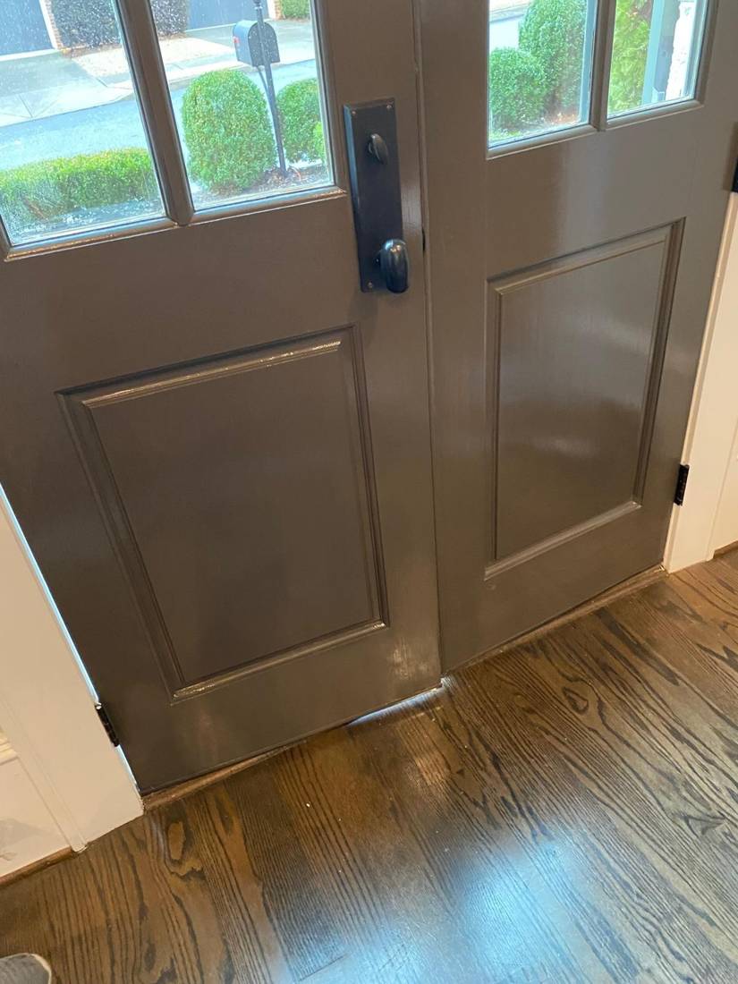 French door repaint: In progress: new coat