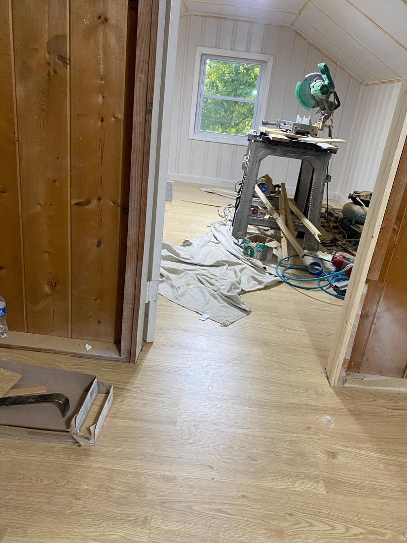 Laminate flooring: After: laminate installed