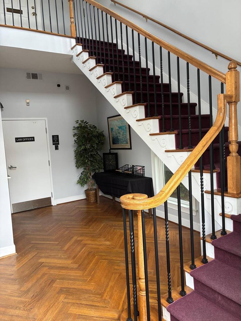 Stair railing upgrade: After: finished staircase